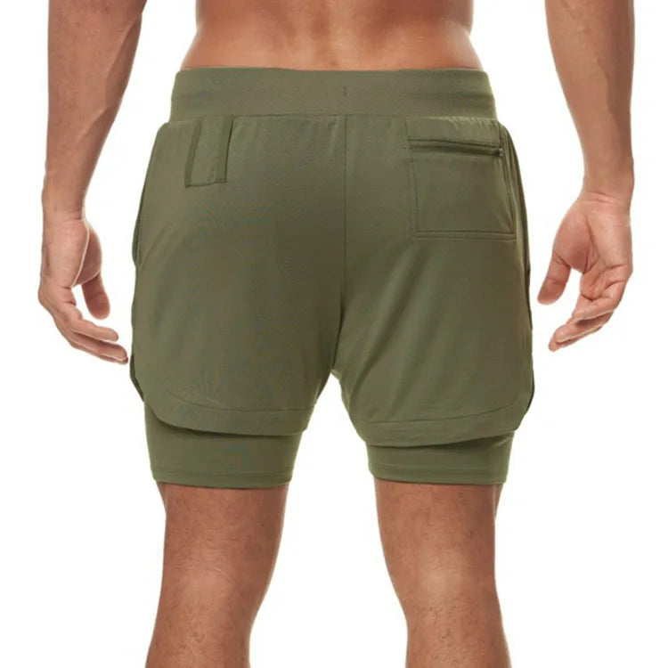 Men’s Gym Shorts, Breathable Fitness Shorts with Inner Pocket