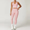 Women’s 2-Piece Gym Set, Workout Top & High-Waist Leggings