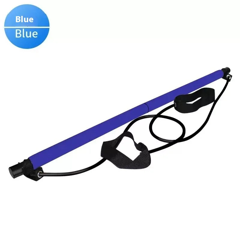 Pilates Bar Kit, Adjustable Fitness Stick with Resistance Bands