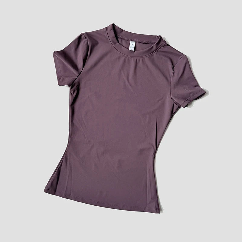 Women’s Seamless Yoga Top, Short Sleeve Fitness & Training T-Shirt