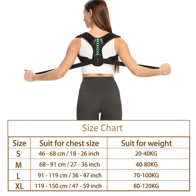 Adjustable Posture Corrector, Back & Shoulder Support Brace