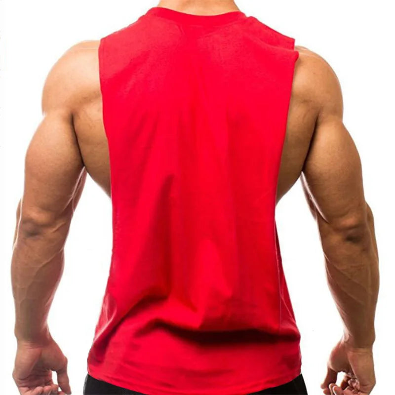 Men’s Cotton Training Vest, Breathable Sleeveless Gym & Workout Tank Top