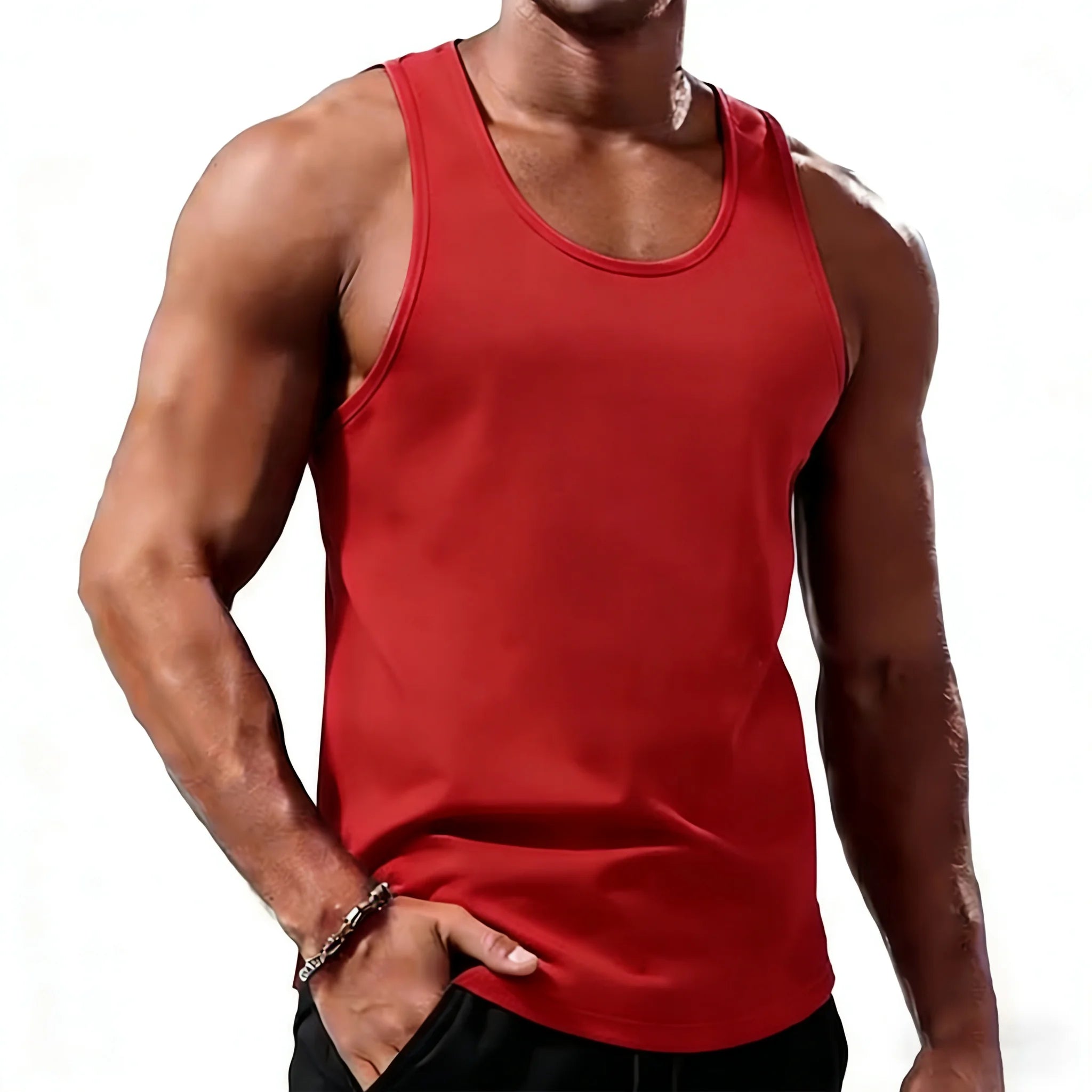 Men’s Mesh Gym Vest, Breathable Sleeveless Training Tank Top