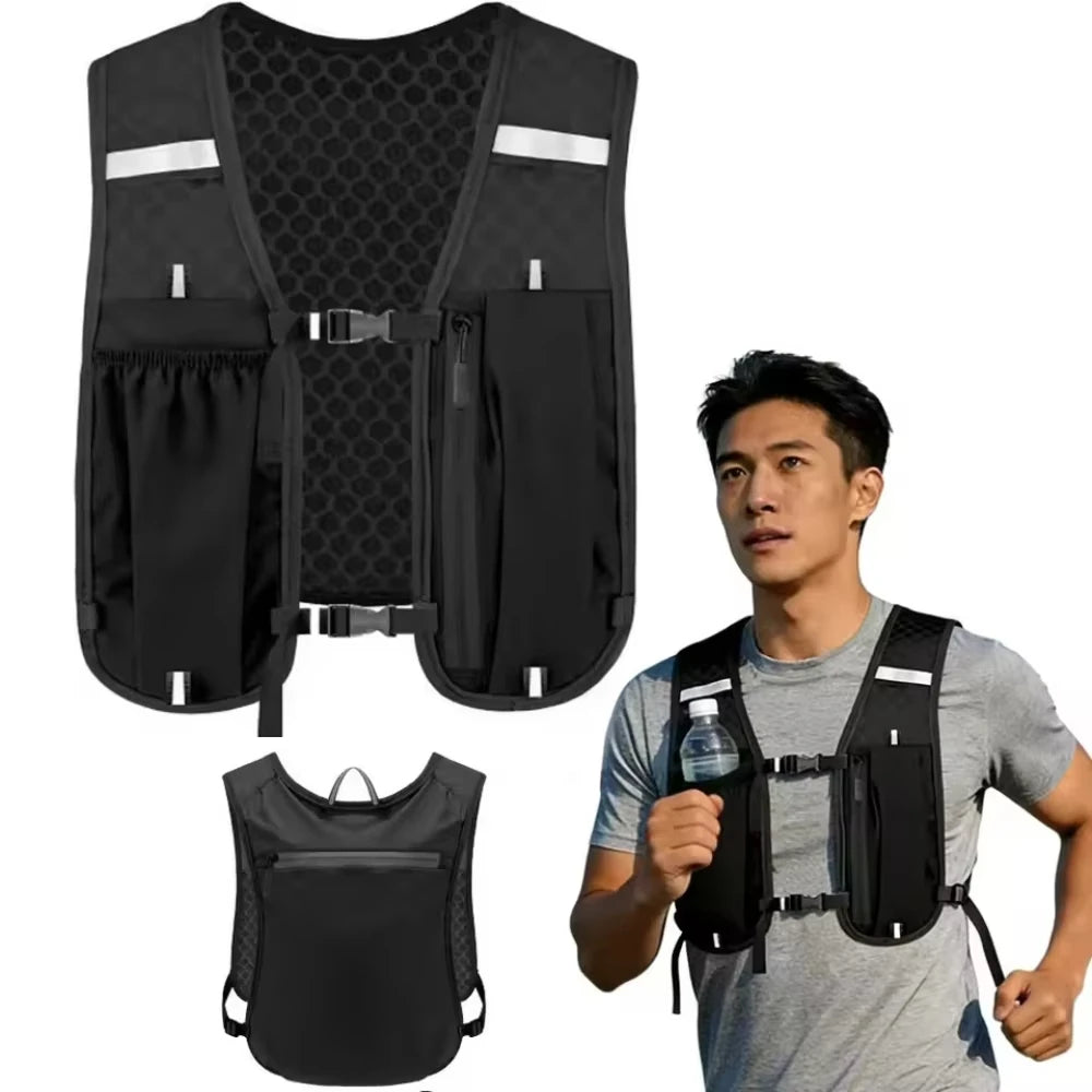 Running Hydration Vest, Lightweight Water-Resistant Backpack for Running & Hiking