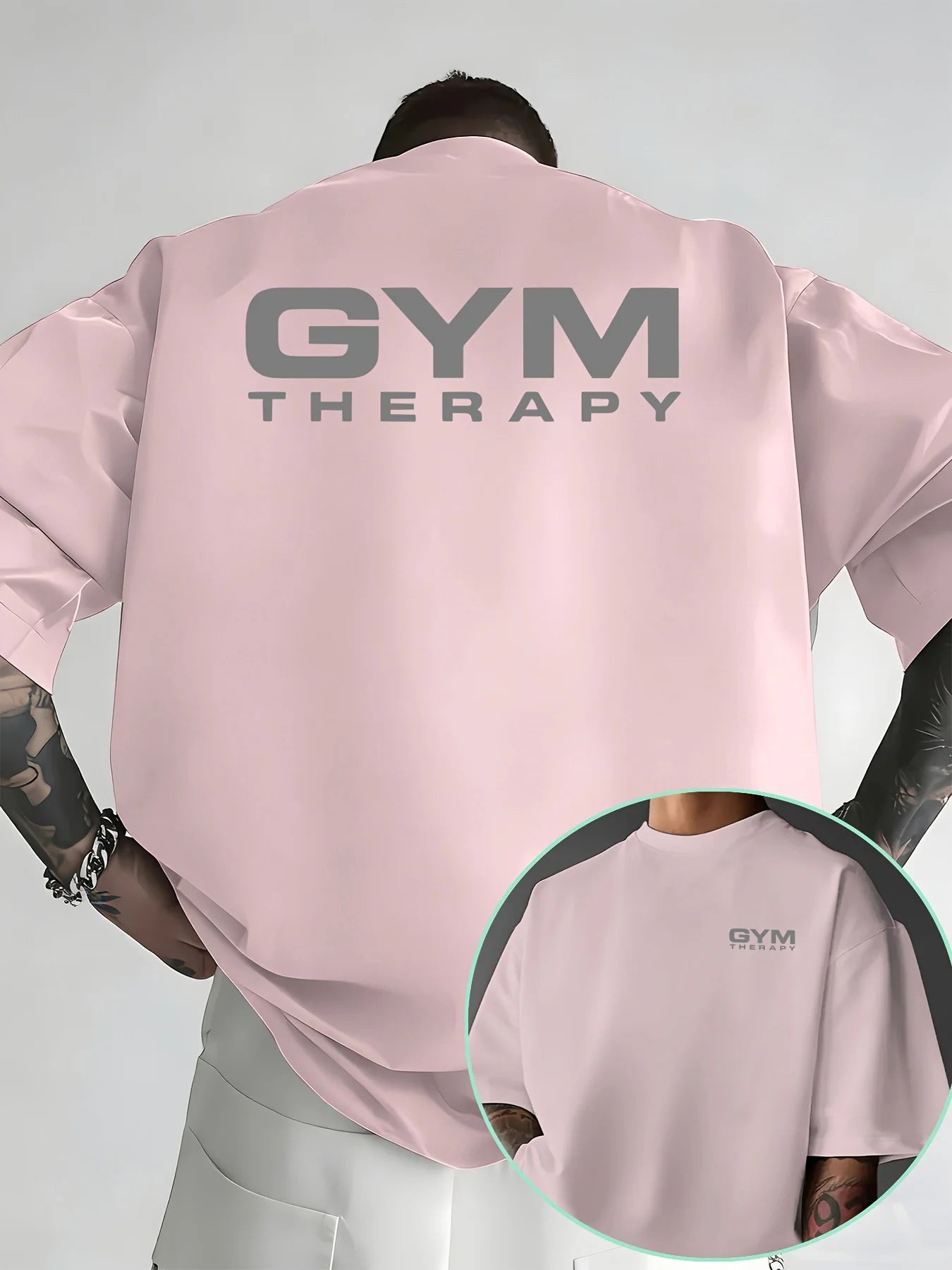 "Gym Therapy" Men’s Premium Cotton T-Shirt, Workout & Casual Wear