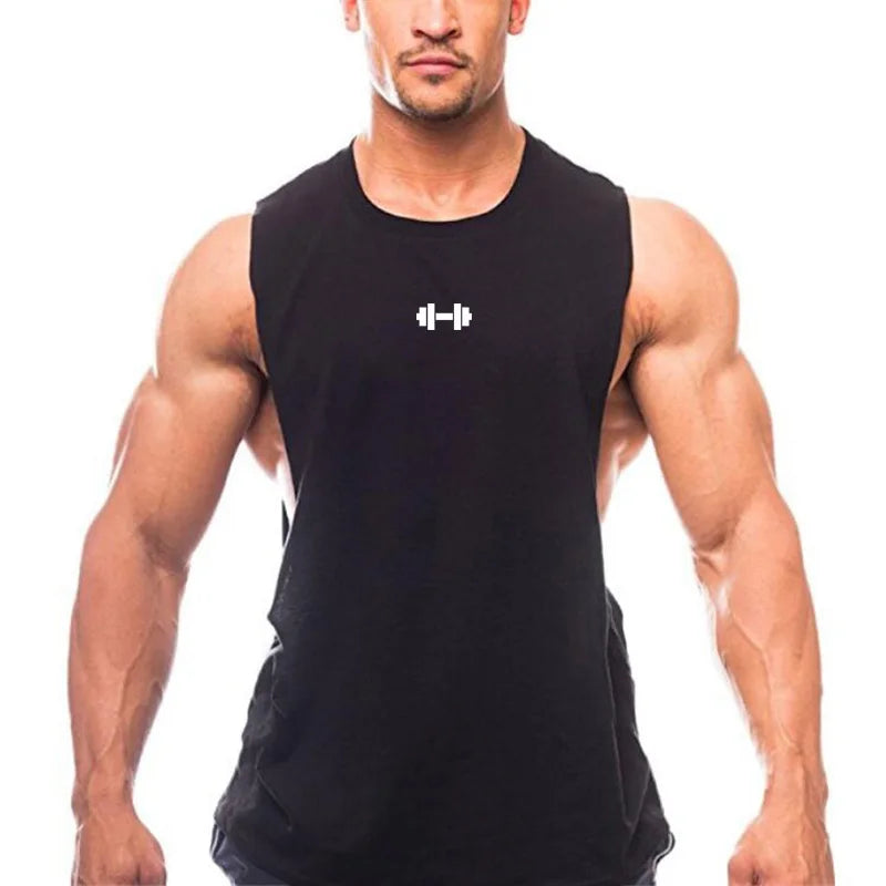 Men’s Cotton Training Vest, Breathable Sleeveless Gym & Workout Tank Top