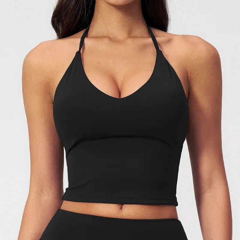 Women’s Slim Fit Gym Vest, Built-In Support Fitness & Training Top