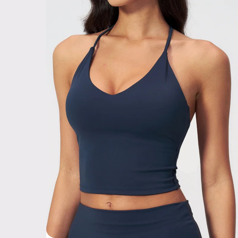 Women’s Slim Fit Gym Vest, Built-In Support Fitness & Training Top