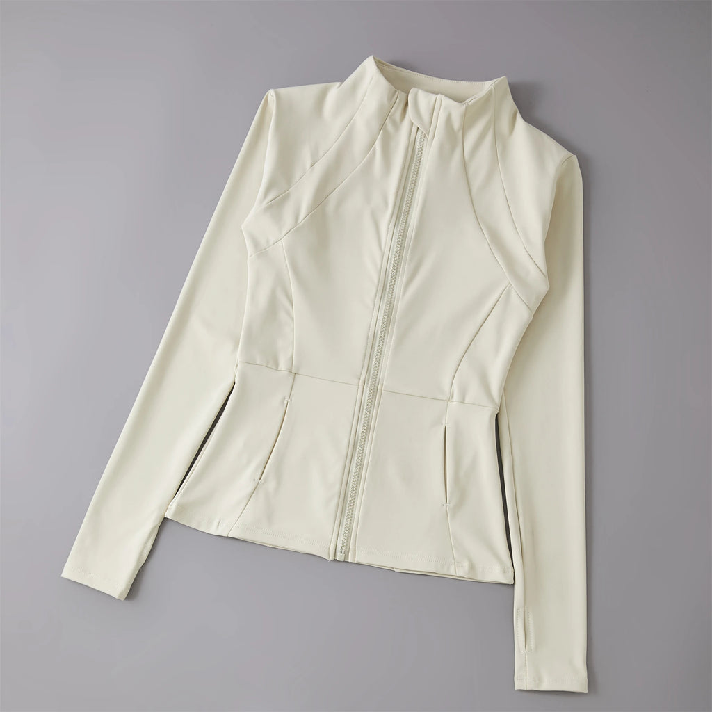 Women’s Activewear Long Sleeve Jacket, Lightweight Running & Workout Windbreaker