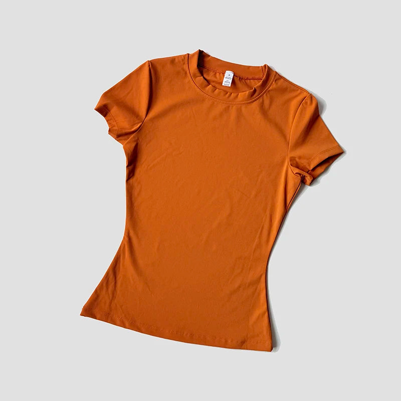 Women’s Seamless Yoga Top, Short Sleeve Fitness & Training T-Shirt