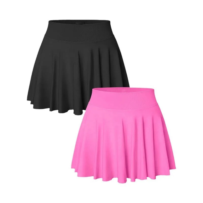 Women's Pleated Tennis Skirt with Built-In Shorts & Pocket, Sports, Gym & Running Skort