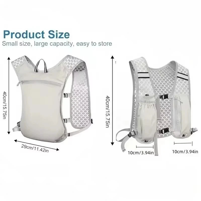 Running Hydration Vest, Lightweight Water-Resistant Backpack for Running & Hiking