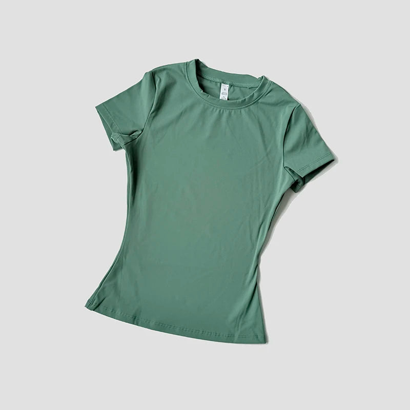 Women’s Seamless Yoga Top, Short Sleeve Fitness & Training T-Shirt