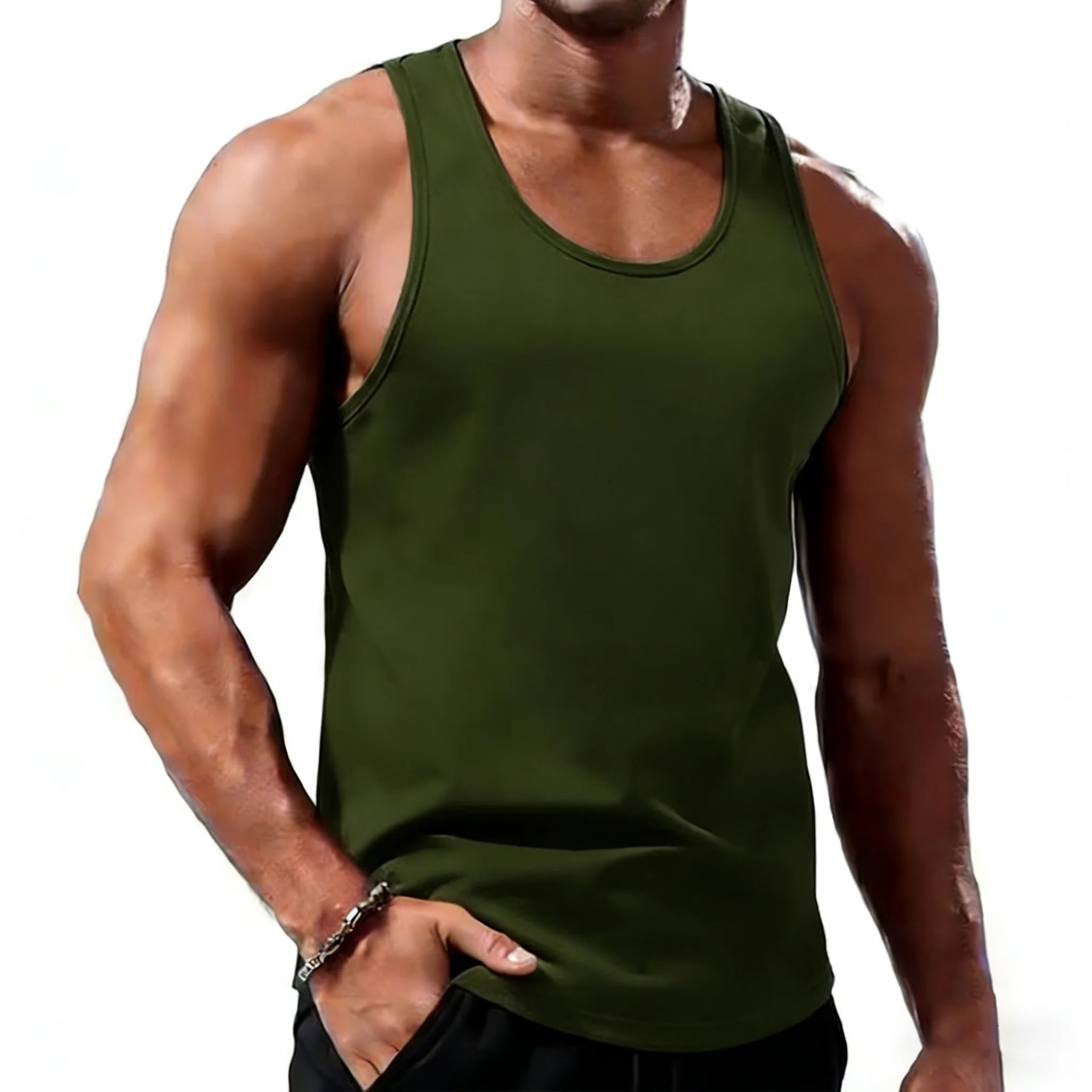 Men’s Mesh Gym Vest, Breathable Sleeveless Training Tank Top