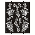 Floral Tattoo Stencils, Reusable Body Art & Henna Design Templates