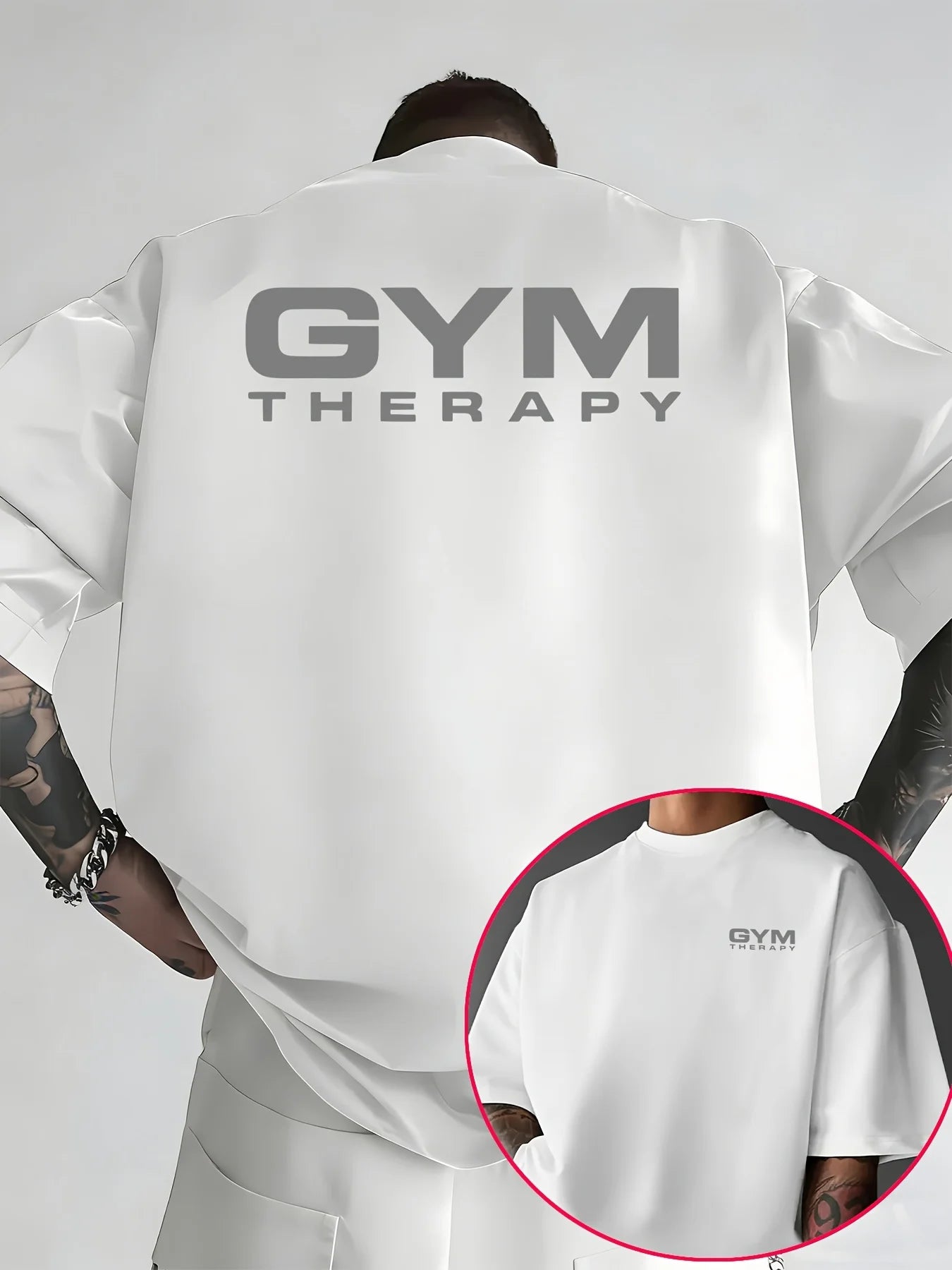"Gym Therapy" Men’s Premium Cotton T-Shirt, Workout & Casual Wear
