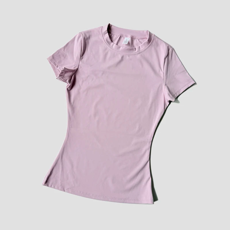 Women’s Seamless Yoga Top, Short Sleeve Fitness & Training T-Shirt