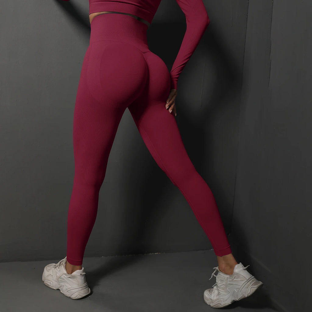 Women’s Seamless Gym Leggings, High-Waist Sculpting Fitness & Yoga Leggings
