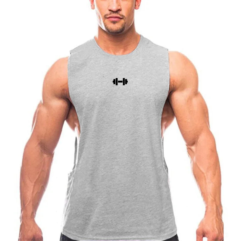 Men’s Cotton Training Vest, Breathable Sleeveless Gym & Workout Tank Top