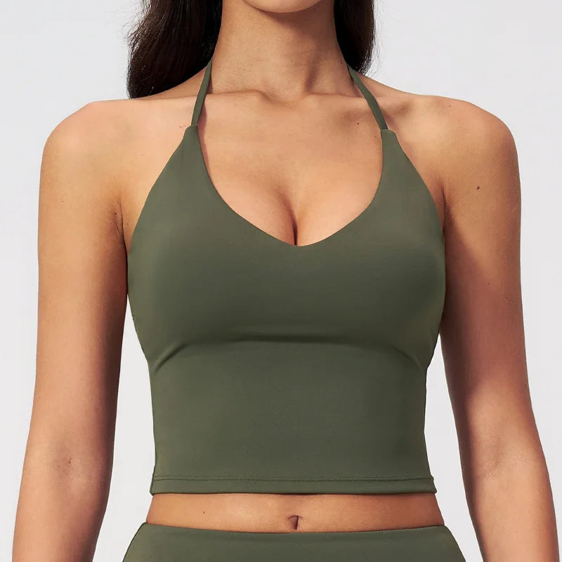 Women’s Slim Fit Gym Vest, Built-In Support Fitness & Training Top