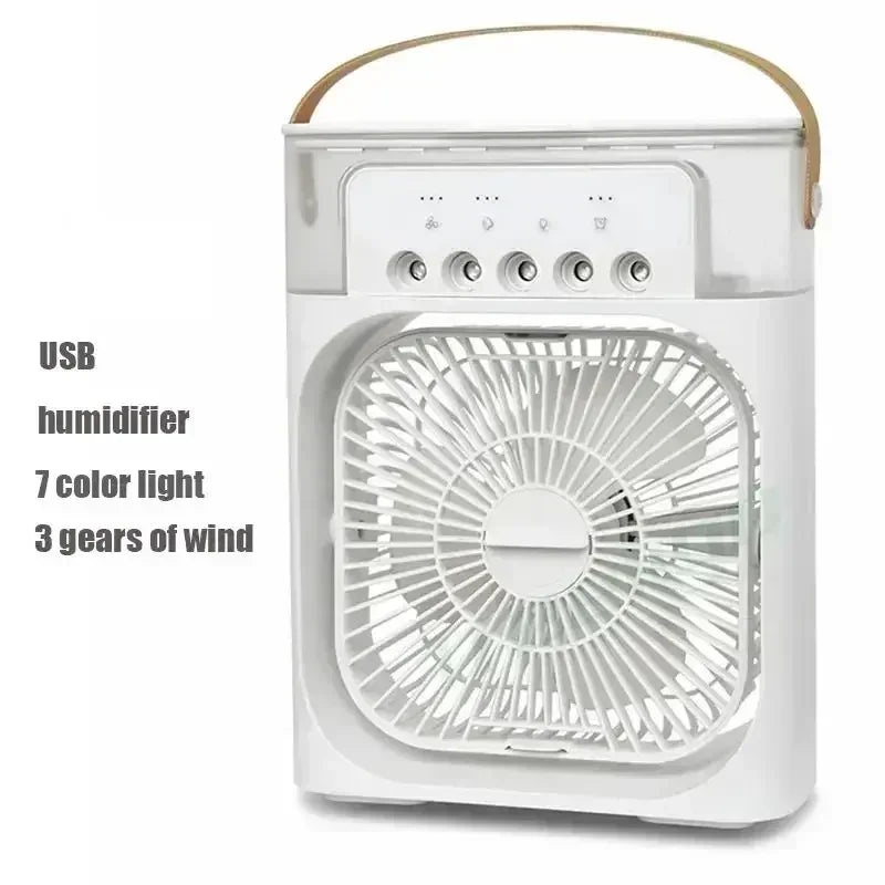 3-in-1 Portable Air Cooler, Fan, Humidifier & LED Night Light Air Adjustment Fan Office Home Fan