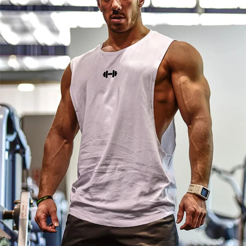 Men’s Cotton Training Vest, Breathable Sleeveless Gym & Workout Tank Top