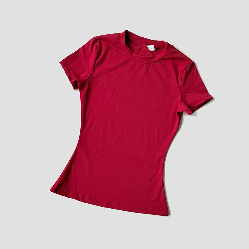 Women’s Seamless Yoga Top, Short Sleeve Fitness & Training T-Shirt