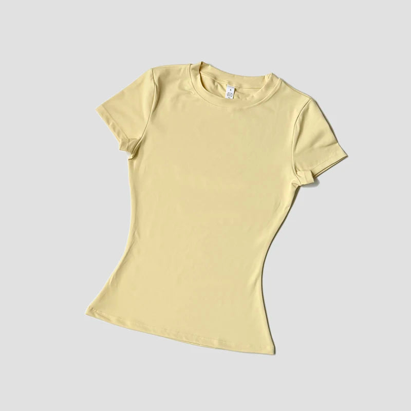 Women’s Seamless Yoga Top, Short Sleeve Fitness & Training T-Shirt