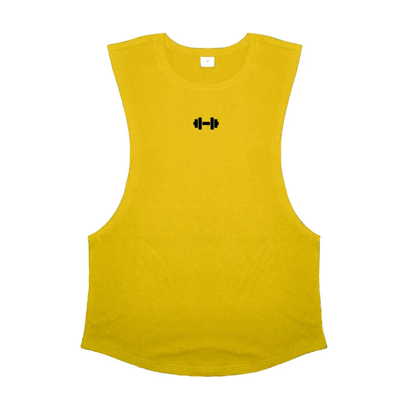 Men’s Cotton Training Vest, Breathable Sleeveless Gym & Workout Tank Top