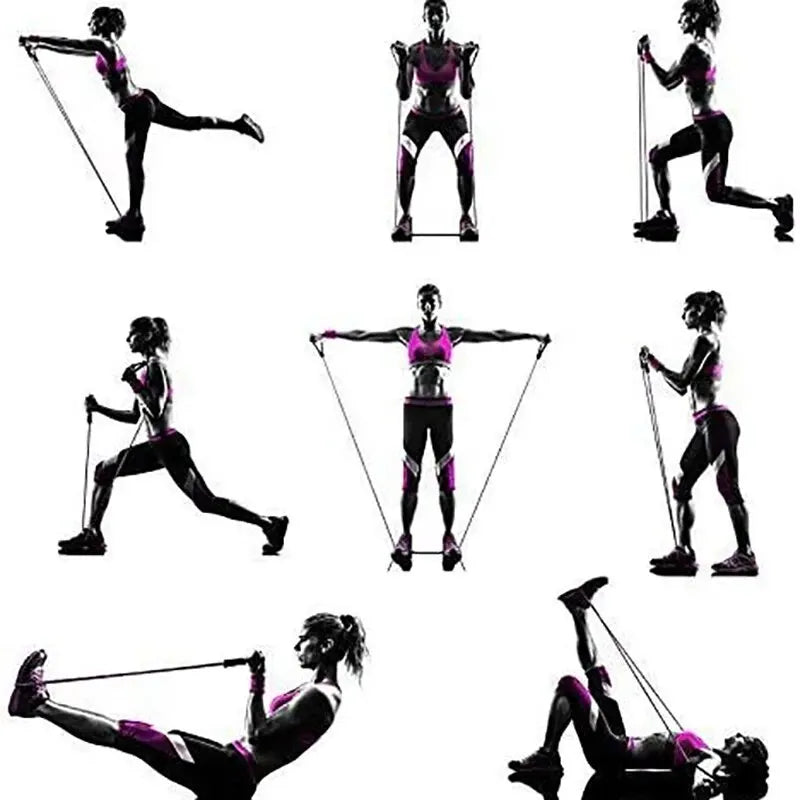 Resistance Bands with Handles, Home Workout Exercise Bands for Strength Training and Fitness