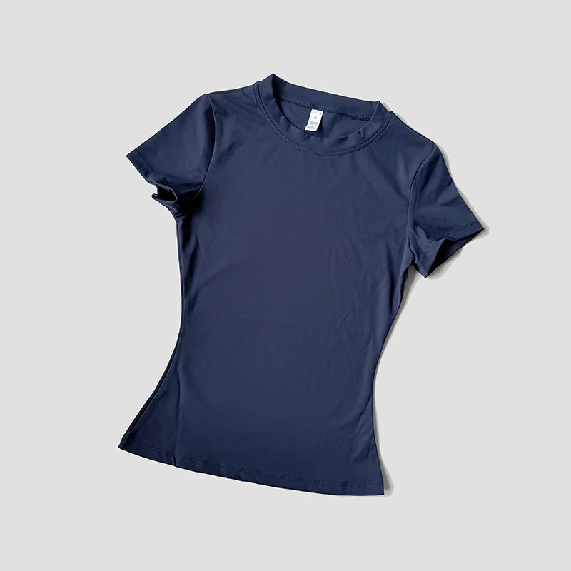 Women’s Seamless Yoga Top, Short Sleeve Fitness & Training T-Shirt