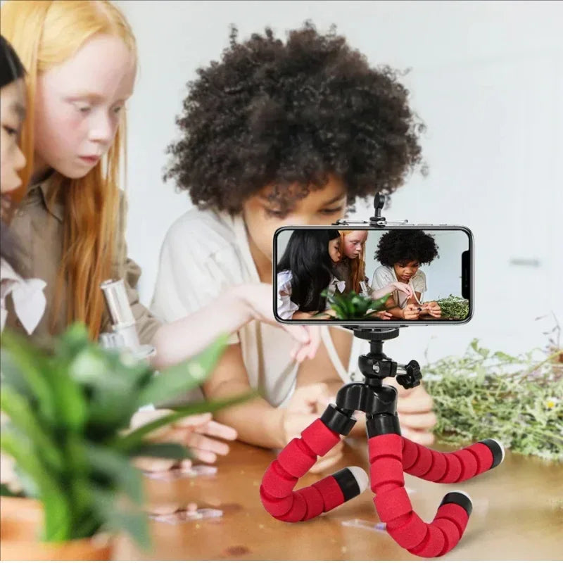 Flexible Phone Tripod, Mini Smartphone Stand with Adjustable Grip