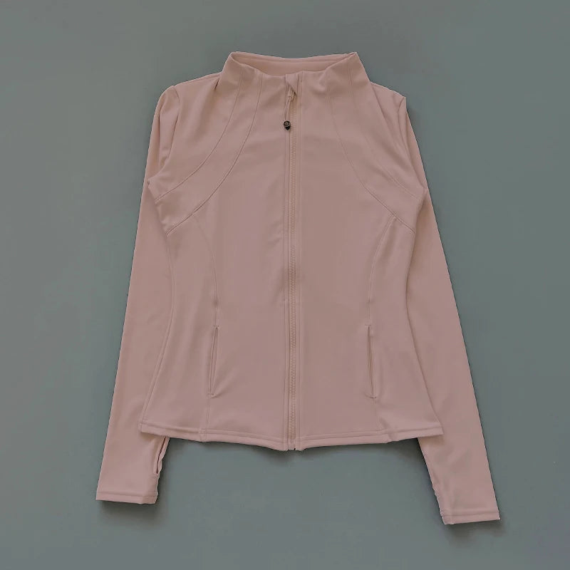 Women’s Activewear Long Sleeve Jacket, Lightweight Running & Workout Windbreaker