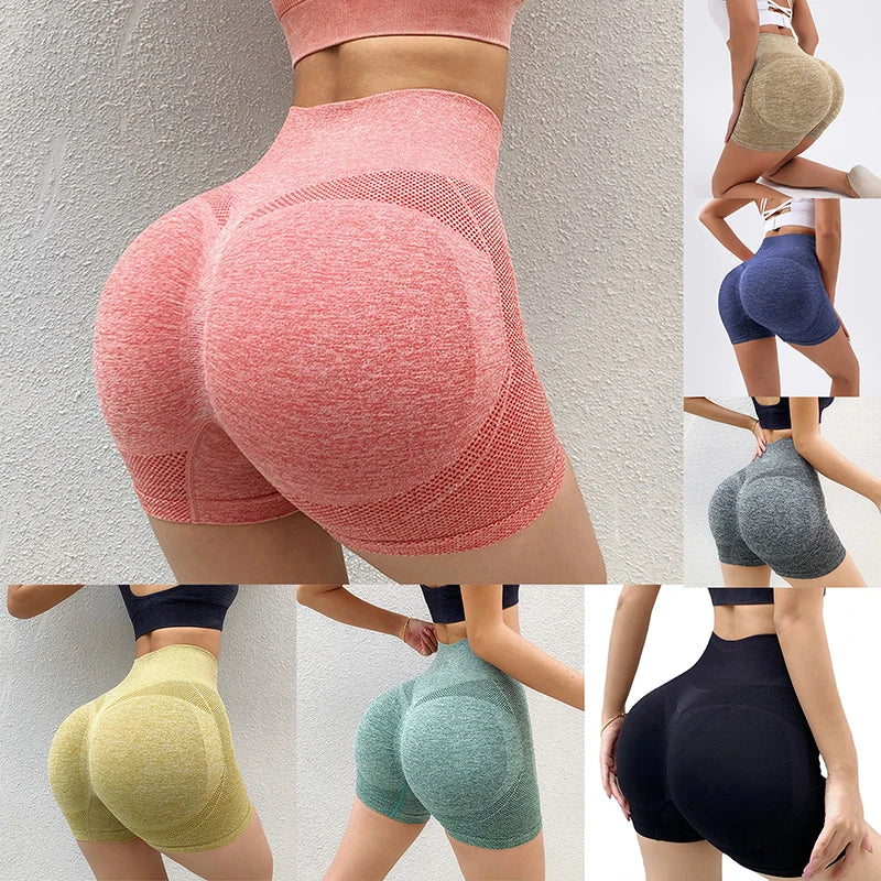 Women’s High-Waist Gym Shorts, Sculpting Push-Up Fitness & Yoga Shorts