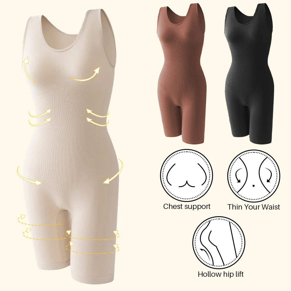 Women’s Seamless Shapewear Bodysuit, Full Coverage Sculpting Body Shaper