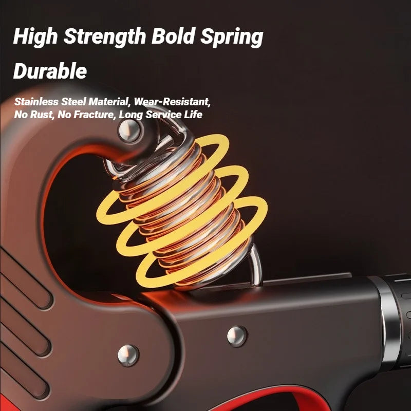 Adjustable Hand Grip Strengthener, 5–100kg Resistance with Digital Counter