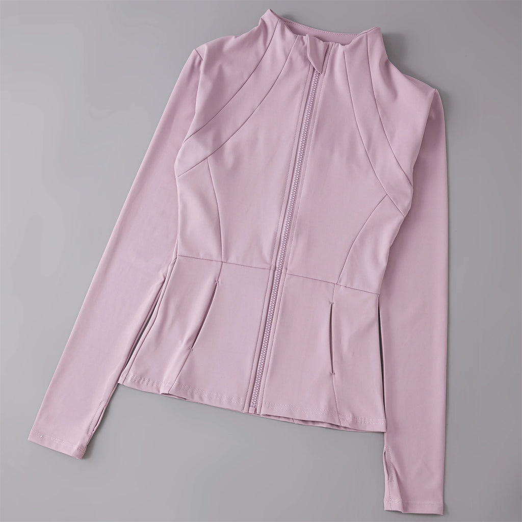 Women’s Activewear Long Sleeve Jacket, Lightweight Running & Workout Windbreaker