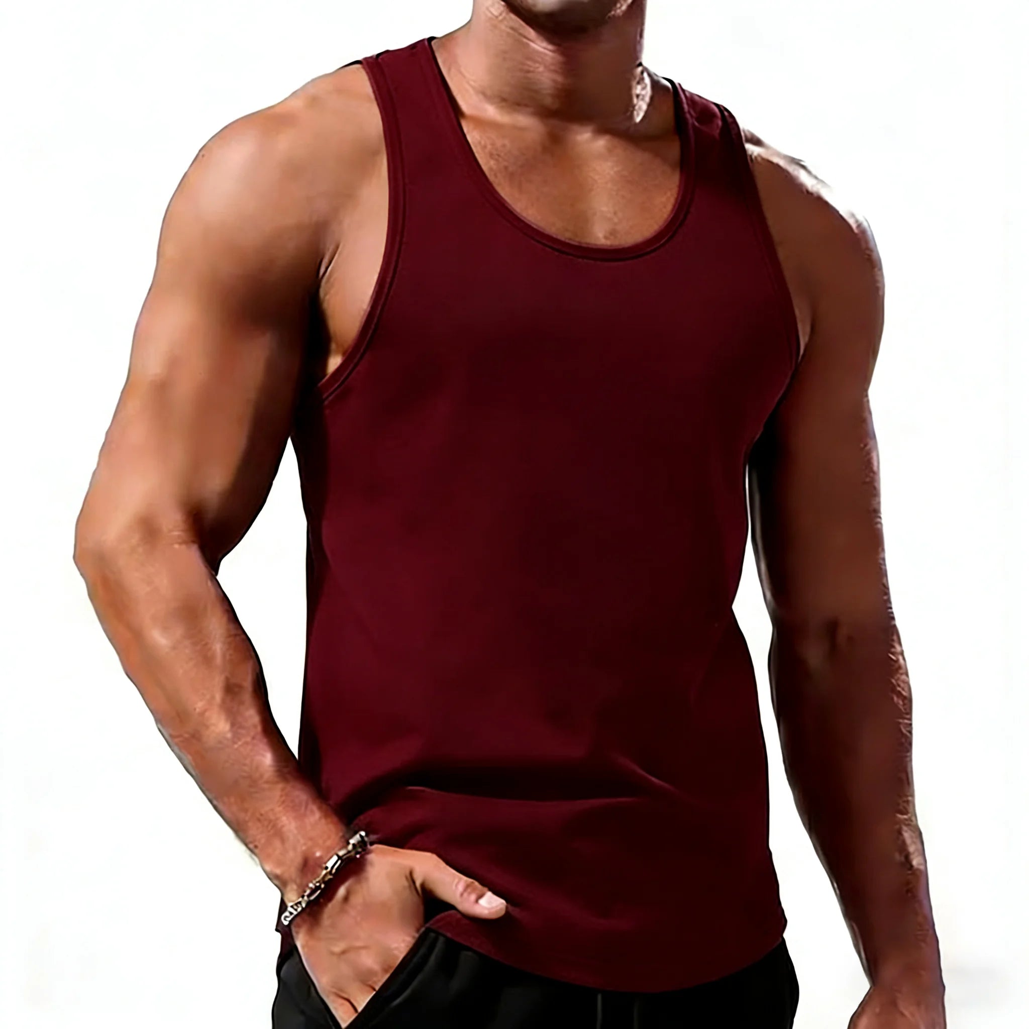 Men’s Mesh Gym Vest, Breathable Sleeveless Training Tank Top