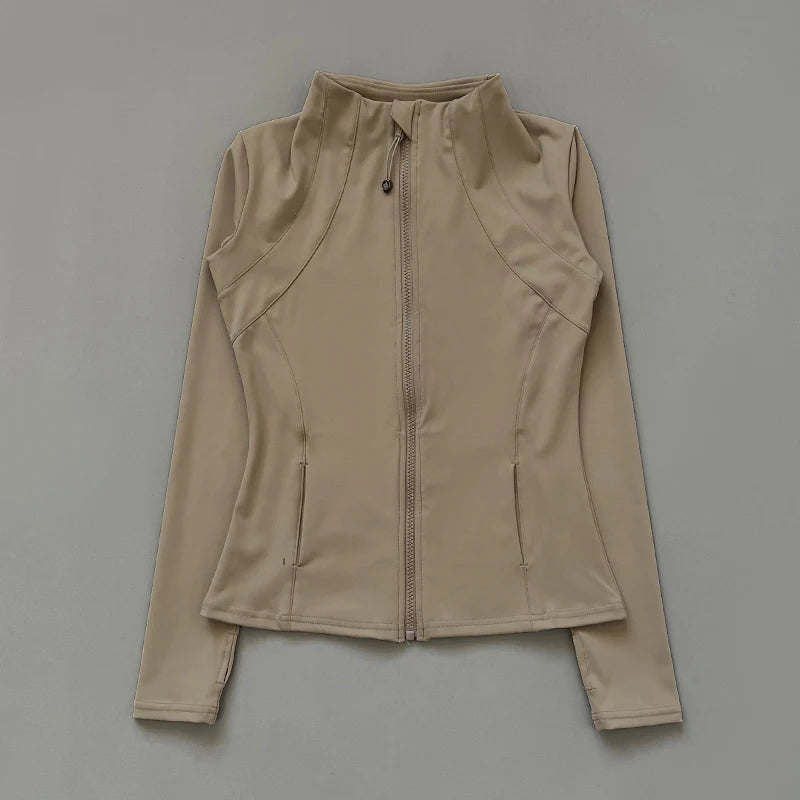 Women’s Activewear Long Sleeve Jacket, Lightweight Running & Workout Windbreaker