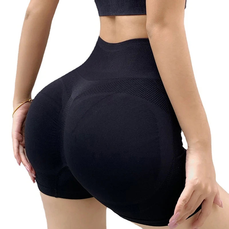Women’s High-Waist Gym Shorts, Sculpting Push-Up Fitness & Yoga Shorts