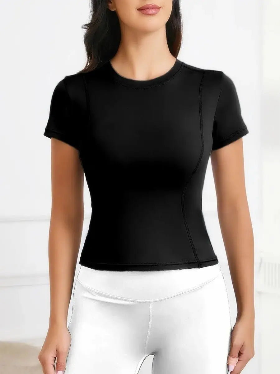 Women’s Workout T-Shirt, Short Sleeve Activewear Top