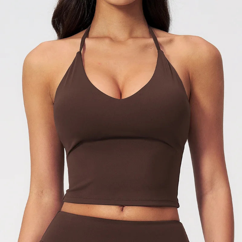 Women’s Slim Fit Gym Vest, Built-In Support Fitness & Training Top