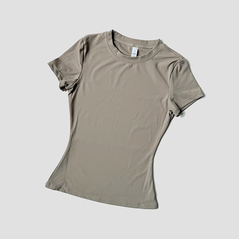 Women’s Seamless Yoga Top, Short Sleeve Fitness & Training T-Shirt