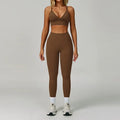 Women’s 2-Piece Gym Set, Sports Bra & High-Waist Leggings/Shorts