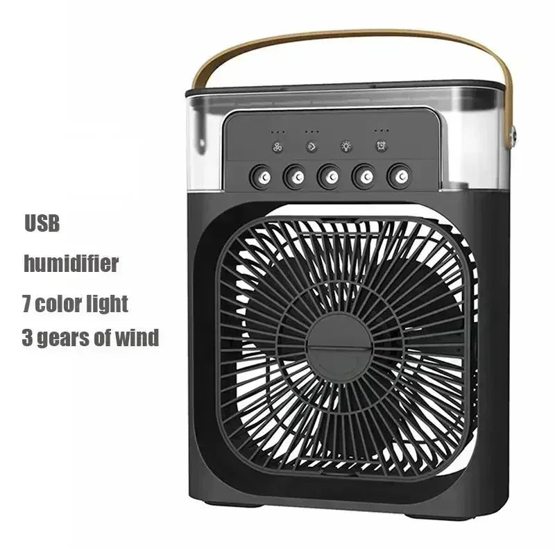 3-in-1 Portable Air Cooler, Fan, Humidifier & LED Night Light Air Adjustment Fan Office Home Fan