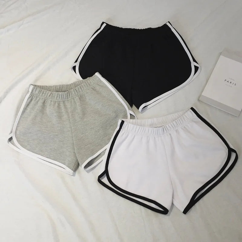 Women’s Elastic Waist Shorts, Lightweight Quick-Dry Running & Fitness Shorts