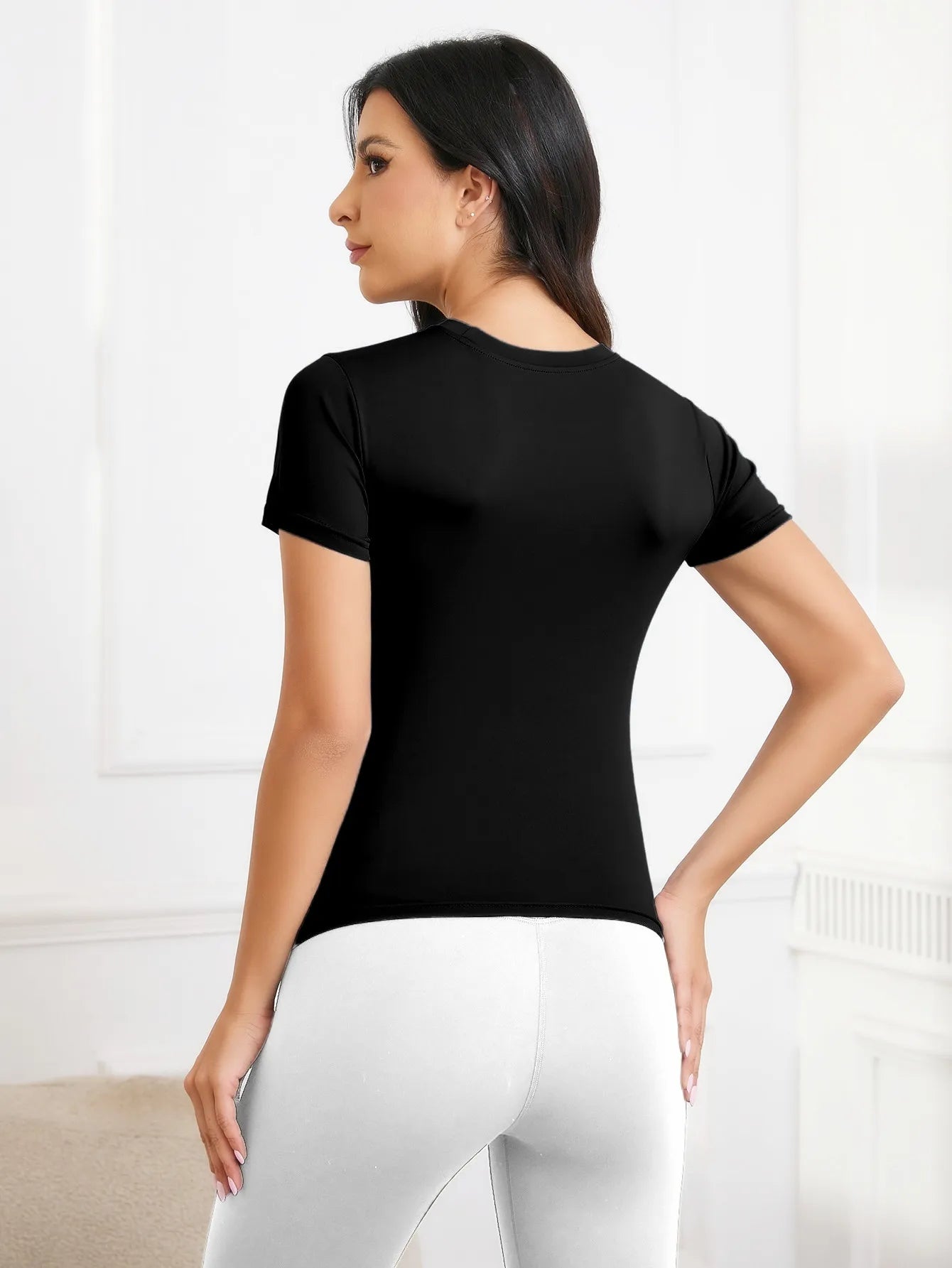 Women’s Workout T-Shirt, Short Sleeve Activewear Top